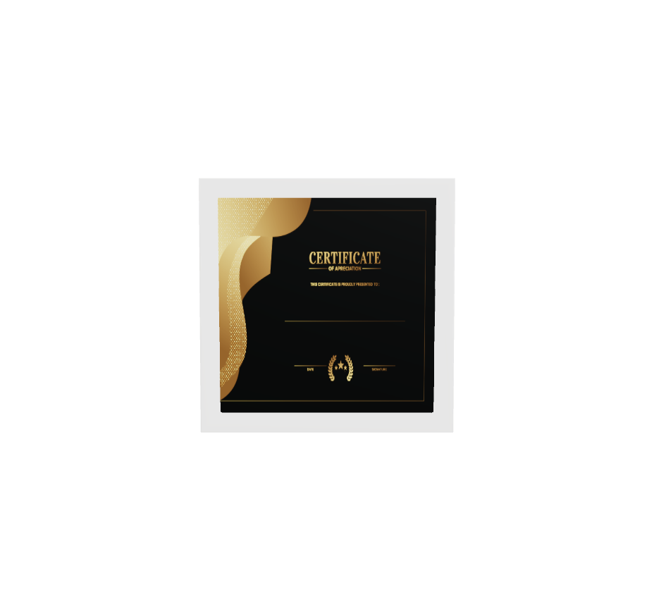 Framed trophy template